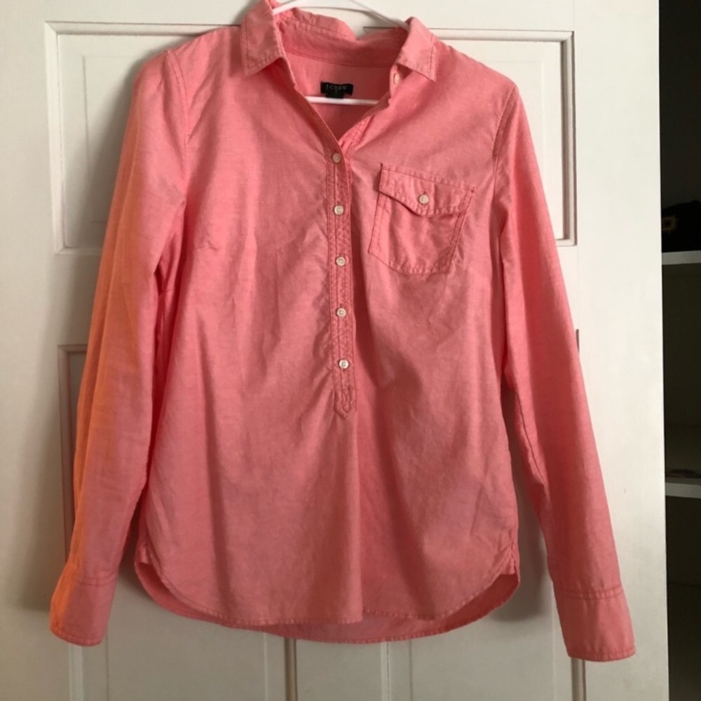 MOVING SALE Women’s pink j crew popover blouse